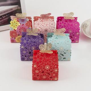 10Pcs Paper Candy Box Hollow Butterfly DeSIGN European Style Gift Boxe_1
